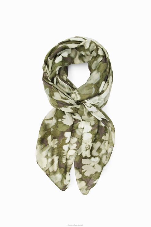 אבזר il Desigual נשים camo מלבני foulard 428JD1438