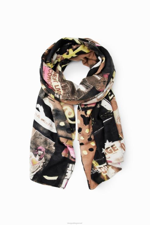 אבזר il Desigual נשים ארטי מלבני foulard 428JD1437