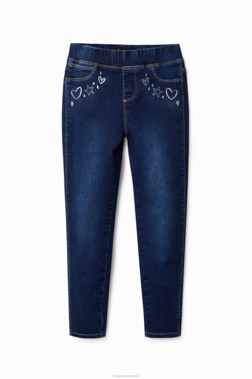 הַלבָּשָׁה il Desigual ילדה jeggings דקים עם עיצובים 428JD1804